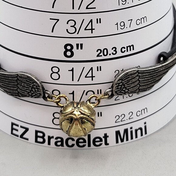 Harry Potter Golden Snitch Winged Bracelet Warner Bros Adjustable Black Cord - Picture 6 of 6